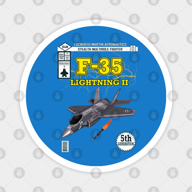 F-35 Lightning II Limited Edition Comic Magnet by Mandra